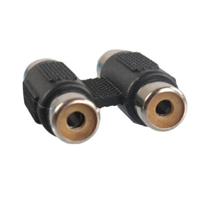 H RCA 2 Way / Jack Connector 2 RCA Female to 2 RCA Female