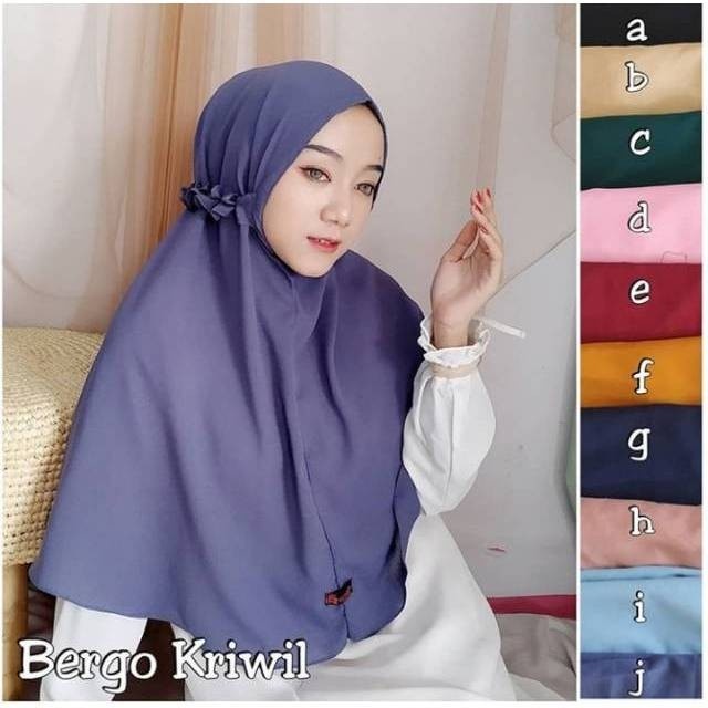 HIJAB INSTAN BERGO TALI KRIWIL KERUDUNG JILBAB HITS