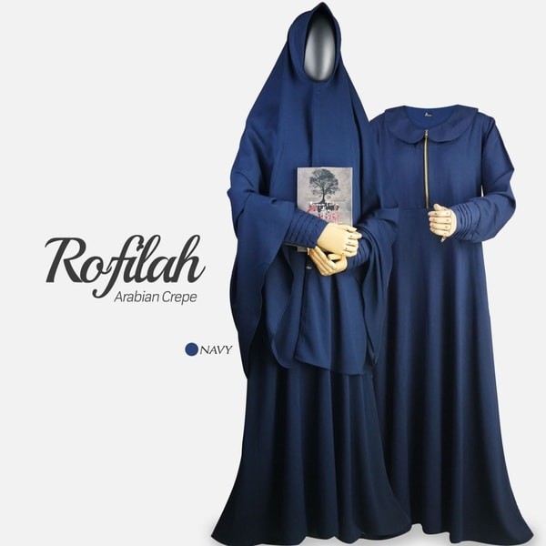 Setelan Gamis Rofilah Khimar dan Cadar Jubahakhwat by Jubah Akhwat