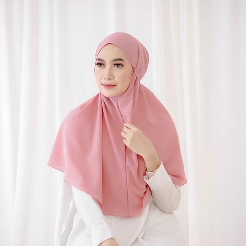 Bergo maryam polos tali non pet bahan diamond