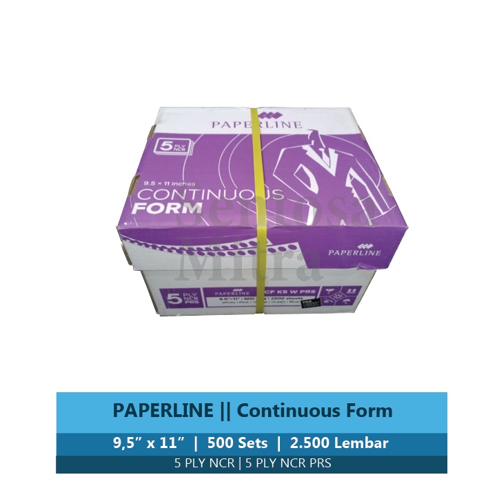

Paperline Continuous Form Kertas Komputer 5 ply NCR PRS 9.5 x 11 inch