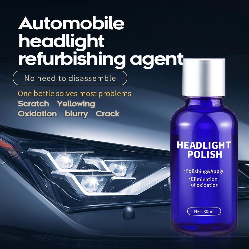 Headlight Polish Restorer Cairan Pembersih Kaca Mika Lampu Motor Mobil yang Buram Kuning Kusam Pengkilap Headlamp Restore Repair Agent