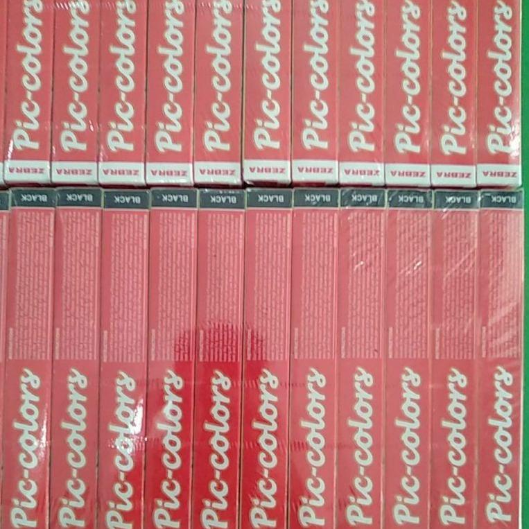 

n61♙ Promo....!!! Pulpen Ballpoint Zebra Pic-colors 0.7 Isi 12