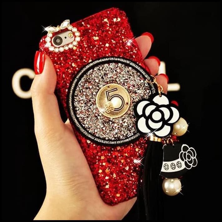 CASING HP SAMSUNG J6+ J6 PLUS GLITTER BUNGA BLING