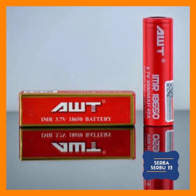 AWT IMR 18650 | 3000mah | 40A | High Drain Rechargeable Battery