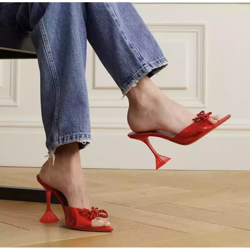 Sandal heels transparant silicon bening pita