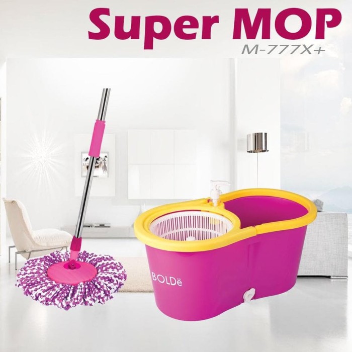 BOLDE Super Mop M 777 X + / Alat Pel Otomatis Dengan Ember 4 Liter / Bolde Mop M-777 X