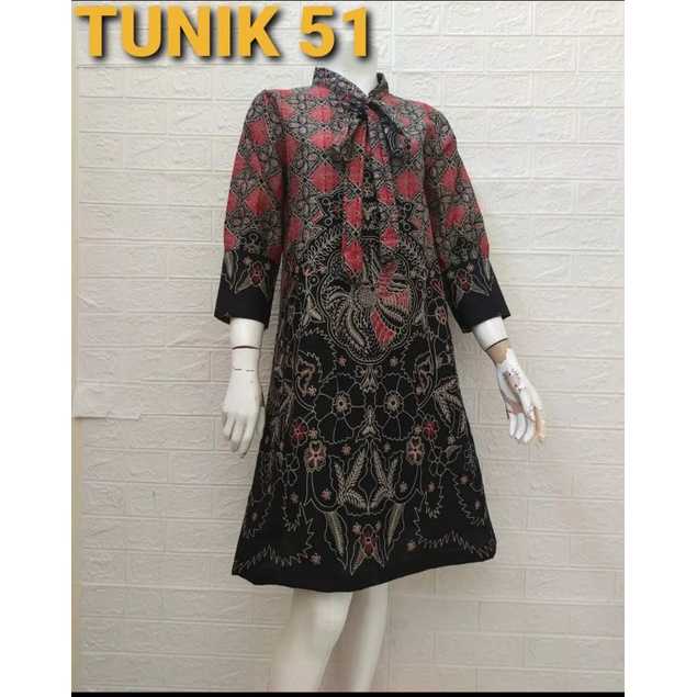 DRESS BATIK / TUNIK BATIK BUSUI BISA BUAT KERJA WANITA LAPIS FURING KAIN HALUS MURAH