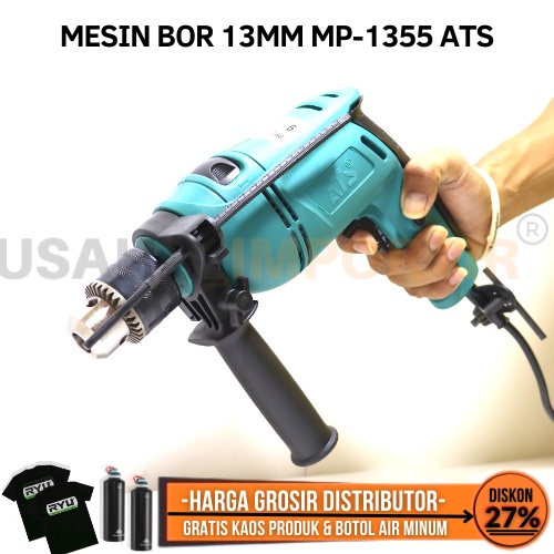 Electric Drill Bor Listrik 13mm MP-1355 ATS Original Mesin Bor Tangan 13mm Mesin Bor Listrik Impact 