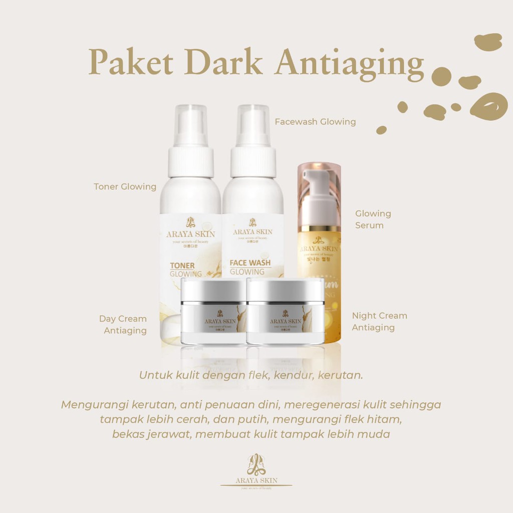 PAKET ARAYA SKINCARE DARK ANTIAGING