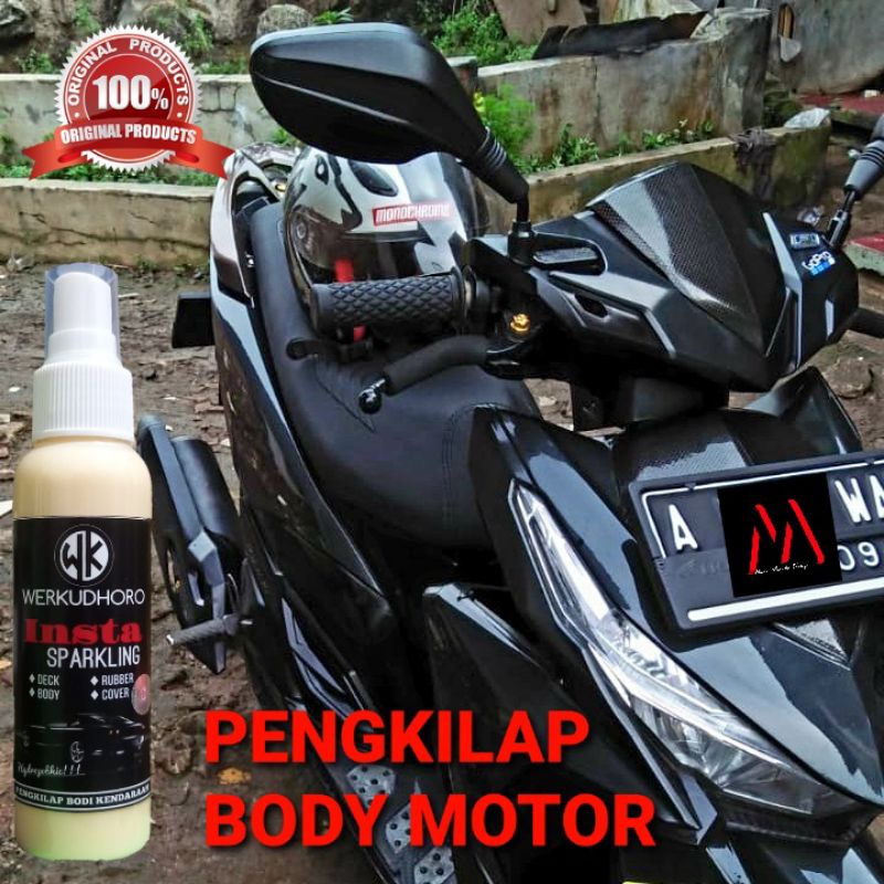 Pengkilap Body Motor &amp; Mobil / Insta Sparkling / Tahan lama / Daun Talas / Pengkilap Mobil Putih Hitam Silver Merah