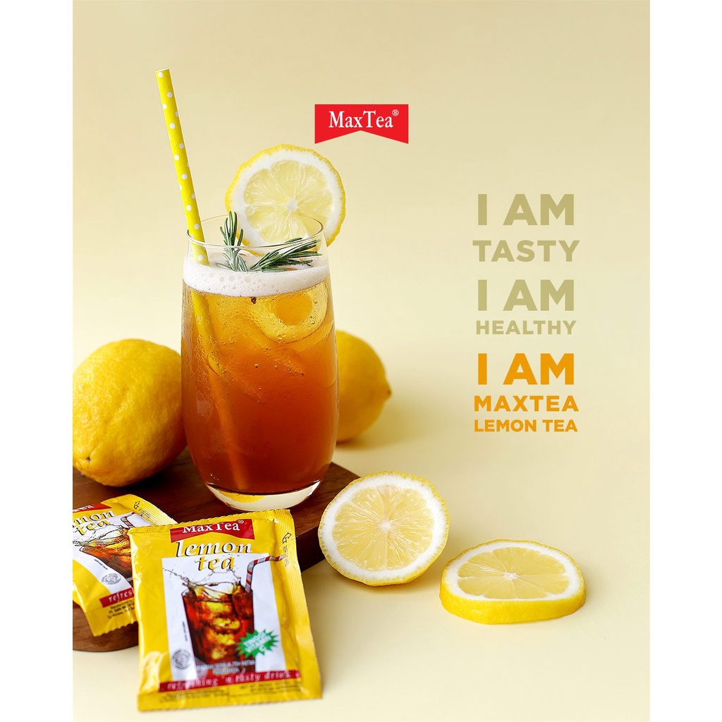 Max Tea Maxtea / LEMON TEH / 1 PACK Isi 30 Sachets Sachet ( 750 gram )