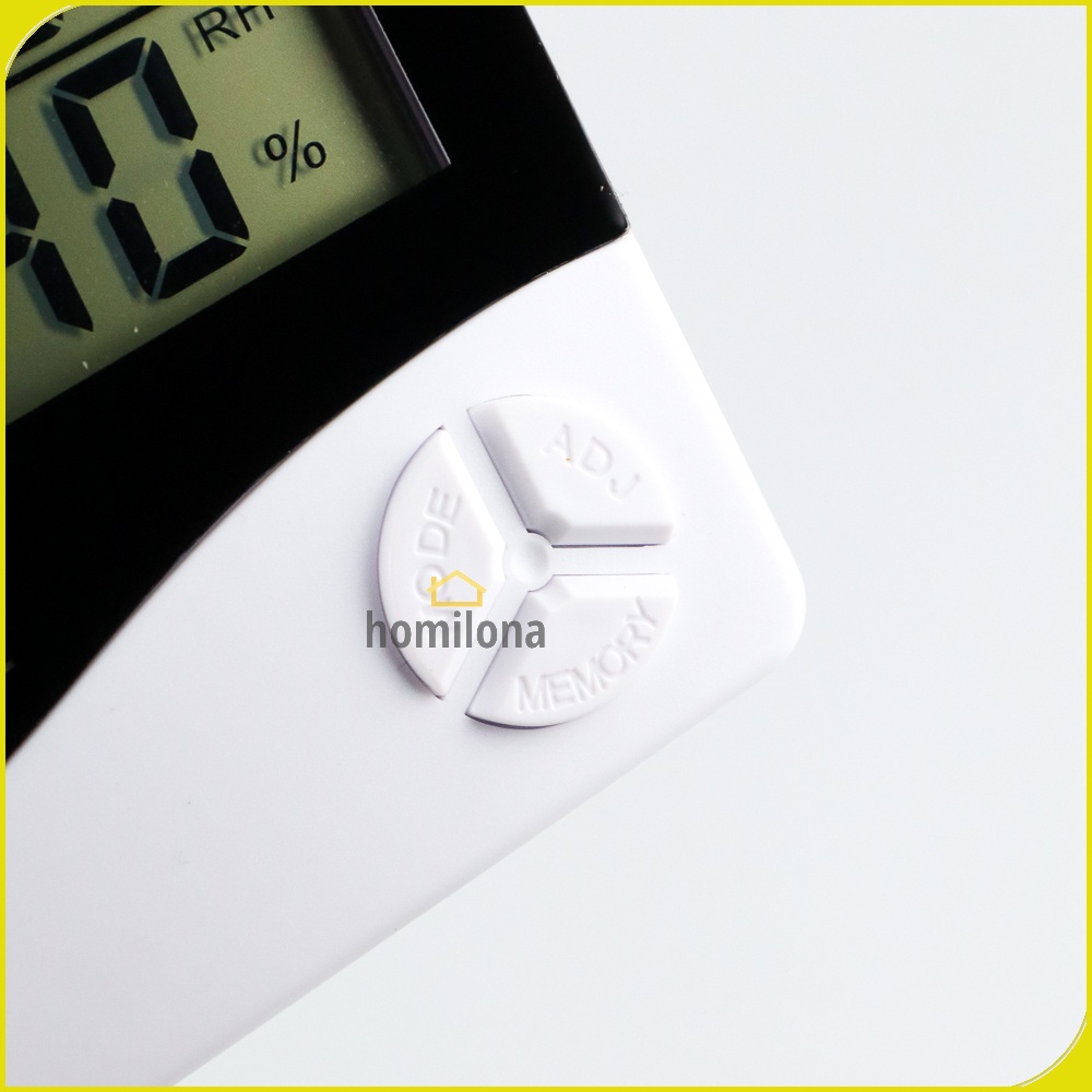 Digital Temperature Humidity Meter with Clock Alarm Calender - Taffware HTC-2 White