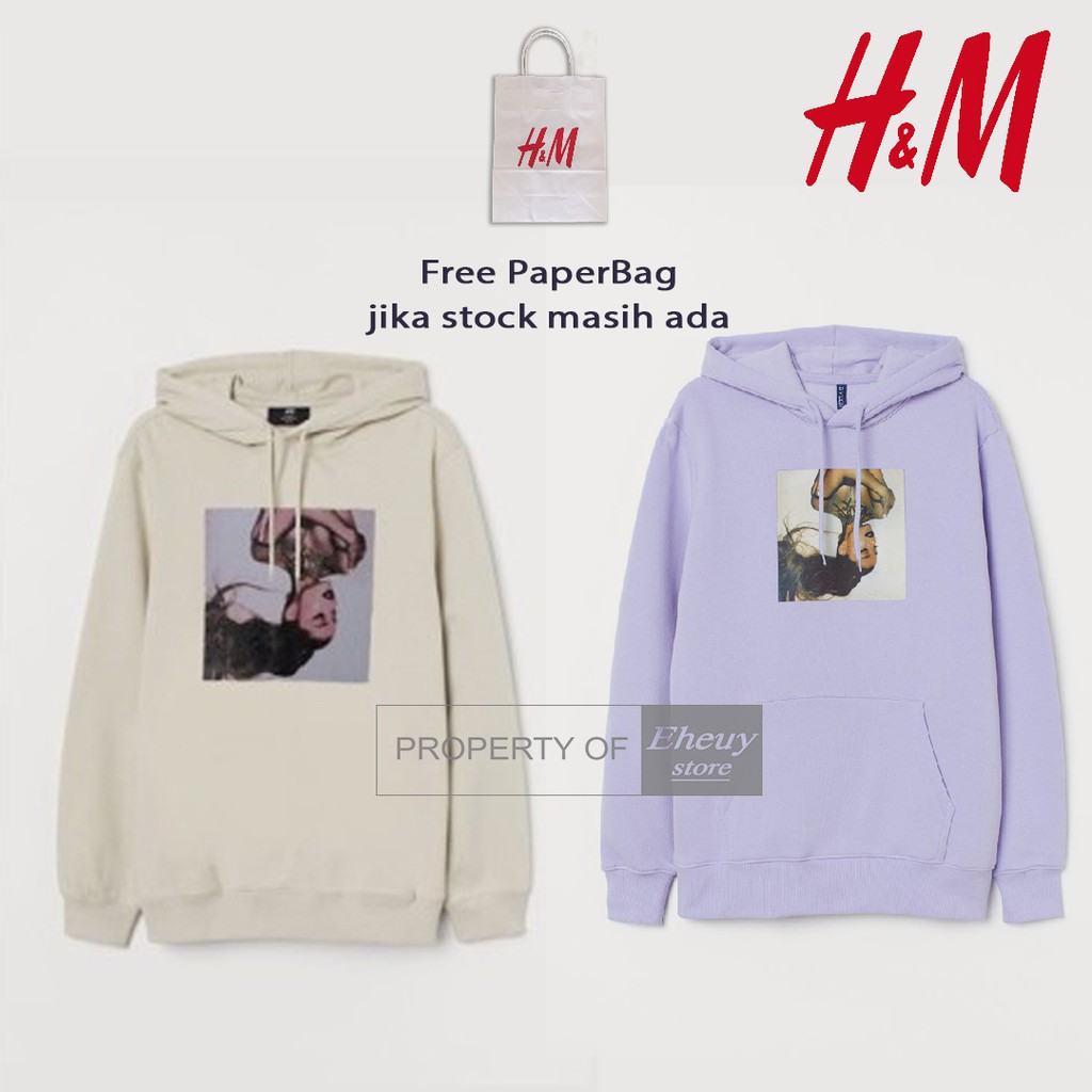 Hoodie ariana grande h&amp;m hoodie ariana ungu hnm