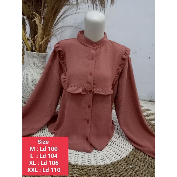 BLOUSE 3C|ATASAN CEWEK|DEWASA|POLOS|CRINKLE|MURAH