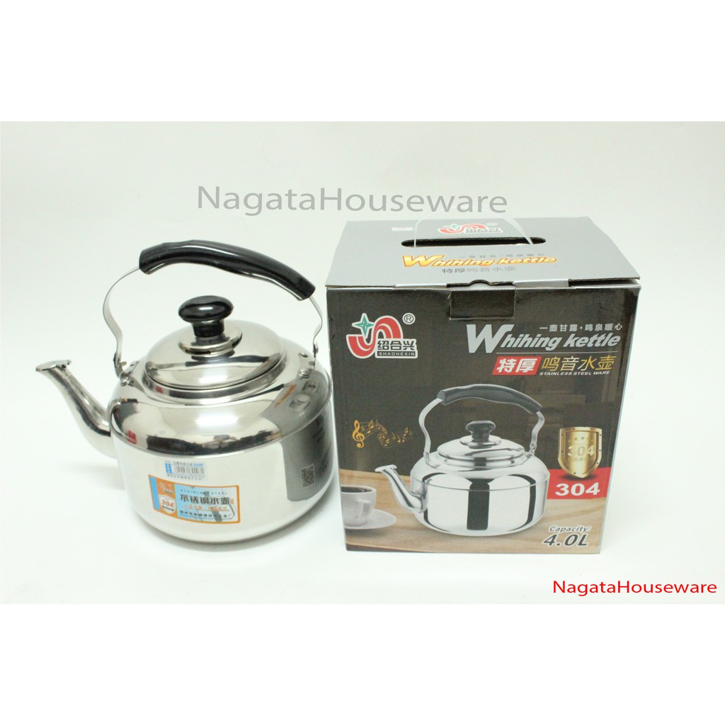 Teko Siul Bunyi Whistling Kettle Stainless 304 4L KL-3 Ceret Kendi Promo Diskon