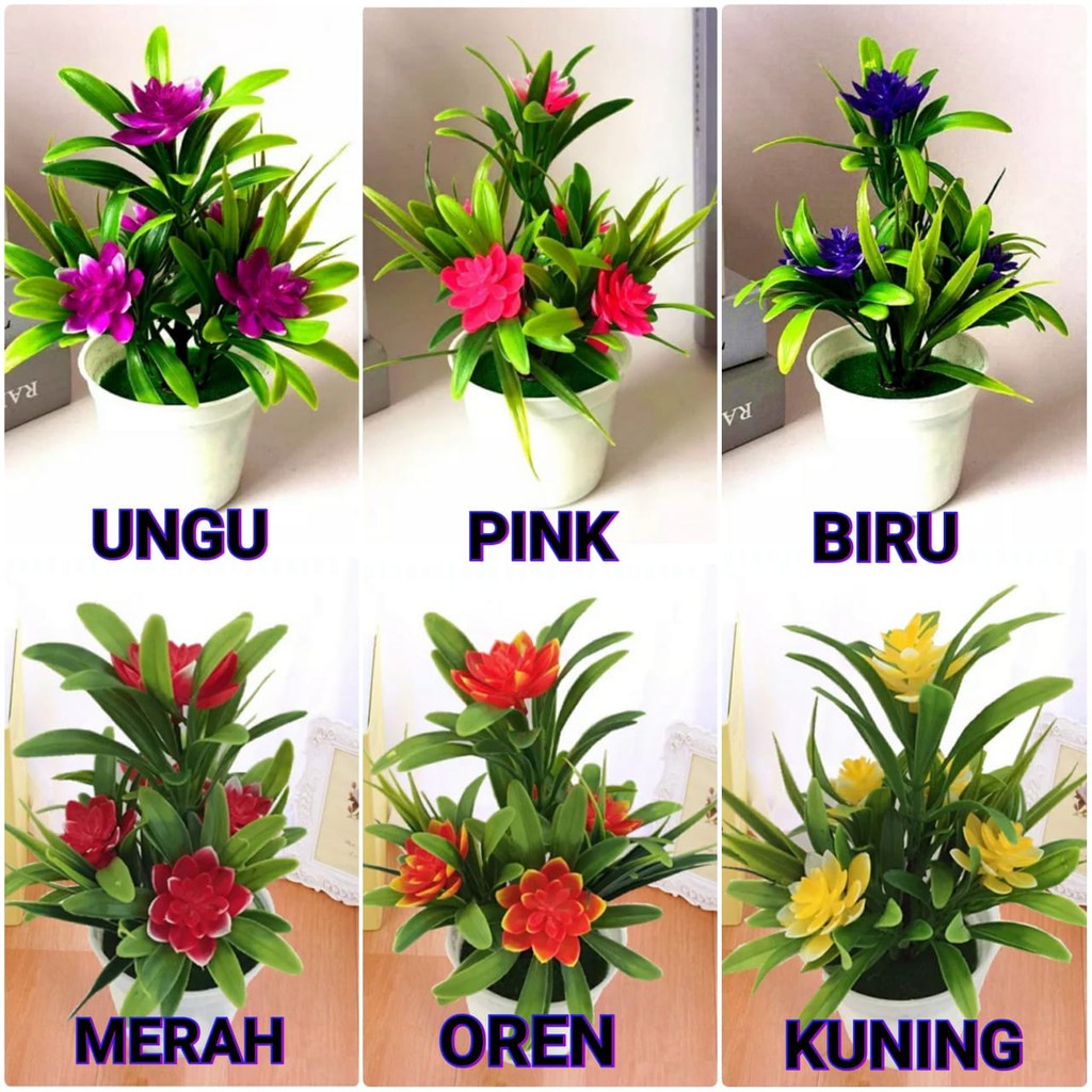 Pot Tanaman Hias Dekorasi Bunga Bonsai Palsu Ornamen Pot Tanaman Hias Dekorasi Bunga Bonsai Palsu Ornamen