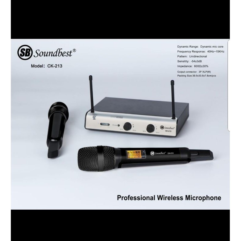Mic Wireless Soundbest CK213/CK 213 handheld original