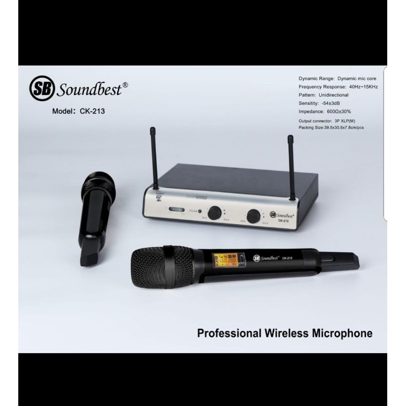 MIC WIRELESS SOUNDBEST CK 213/CK213 ( HANDHELD )