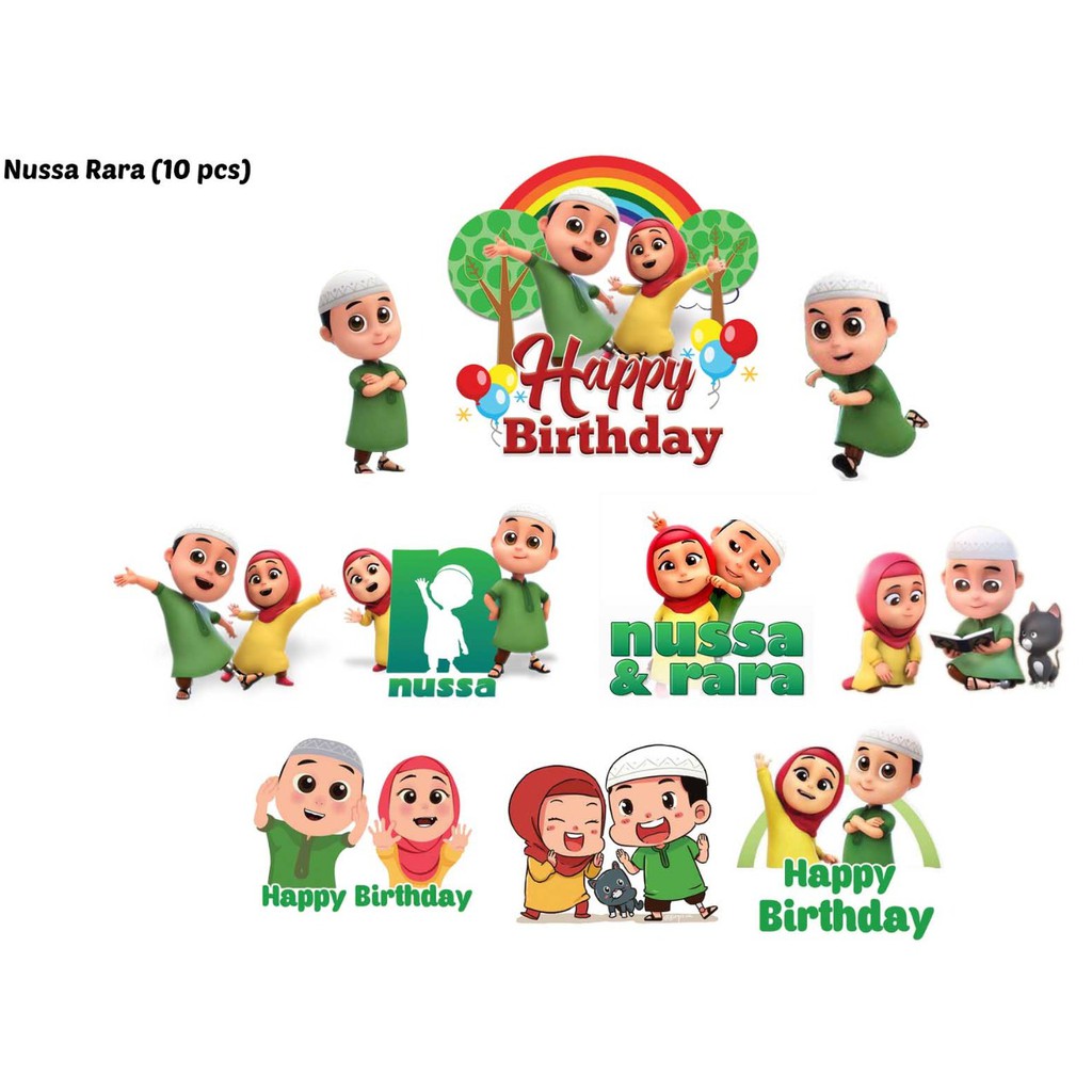 Topper Kue Nussa Rara (10pcs)
