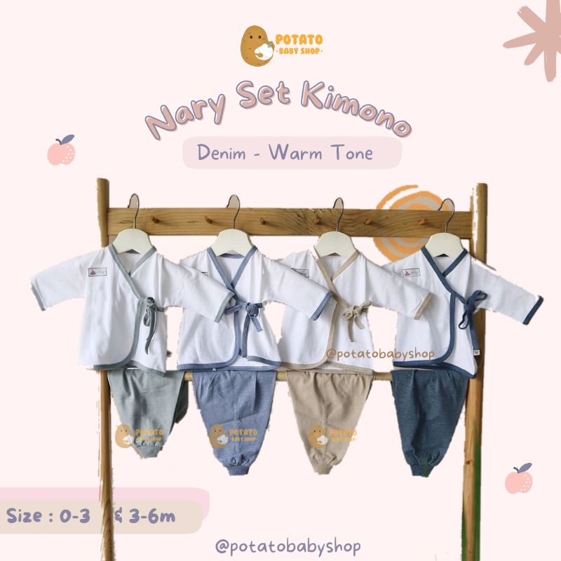 Nary Kimono Set List Warm Tone (0-3m &amp; 3-6m)