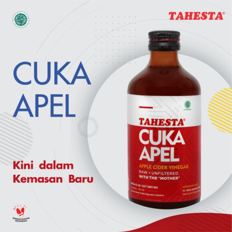 Cuka Apel Tahesta Nutri Great 320ml Alami - Bisa untuk Peawatan Wajah dan Manfaat lainnya