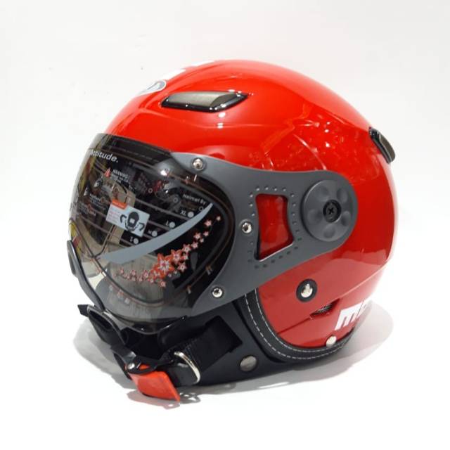 Helm Bogo Momo Pilot Merah Gloss