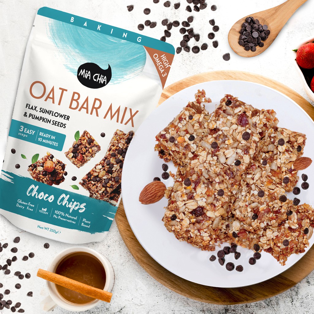 

Oat Granola Paket Hemat 2 Oatbars (Cinnamon + Choco Chip) - Sna Organik Diet Sehat