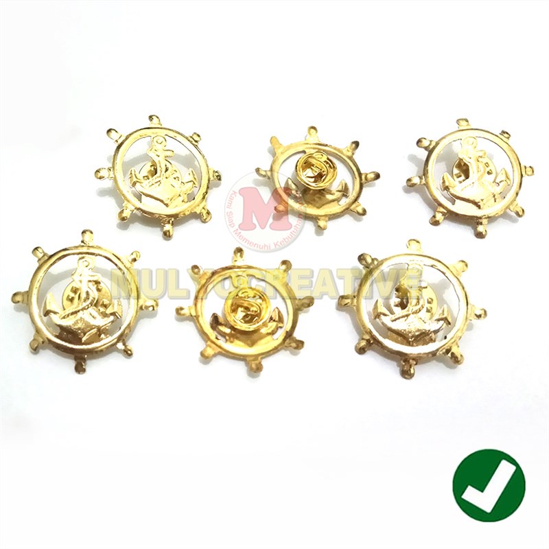 Pin Kerah Pelayaran Logo Jangkar - Pin Jangkar pelayaran