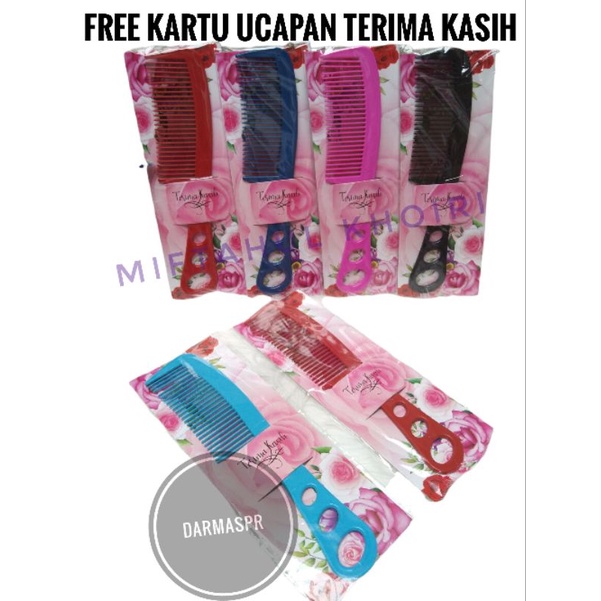 100 Pcs Souvenir Sisir Lubang Tiga + Kemasan Alas Kertas Motif Souvernir Hadiah Pernikahan Murah