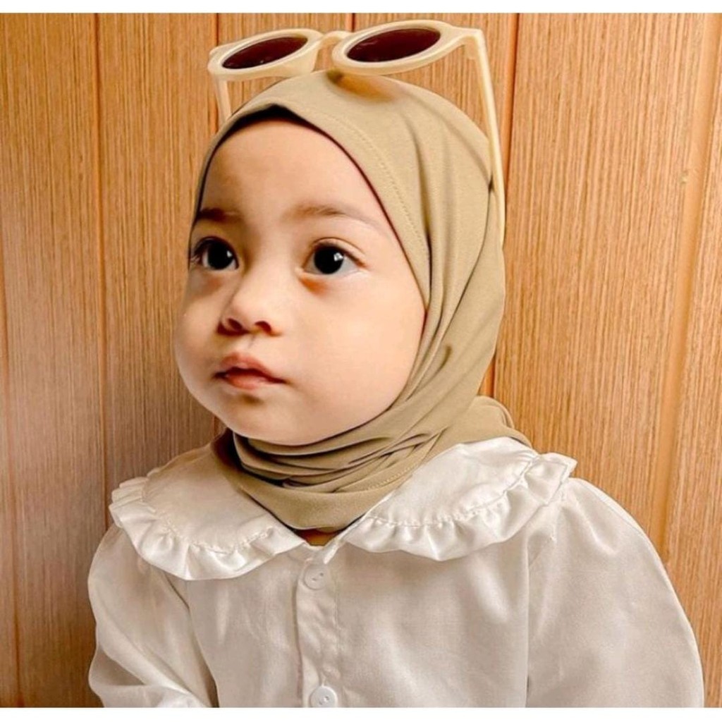 Hijab Segitiga Instan Anak (0-4th) Spandex Jersey Premium I CAMILA I Pashmina Instan Anak