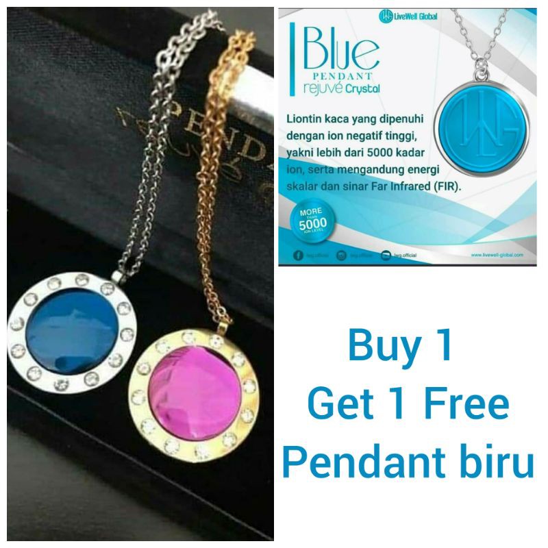 Pendant Rejuve Crystal, pendant kesehatan LWG, Blue Pendant, Green Pendant. Edisi terbatas