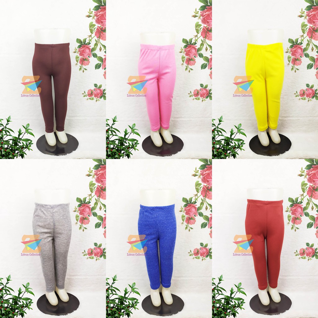 Legging Anak Polos Zabran 5 Sampai 6 Tahun