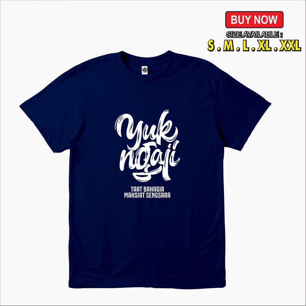 kaos islami yuk ngaji / baju muslim yuk ngaji
