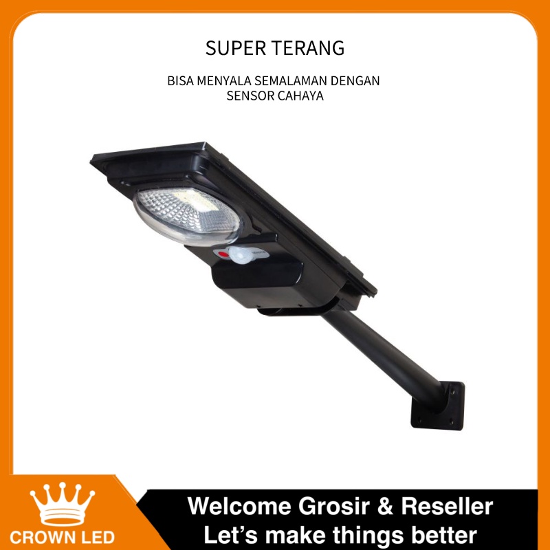 Lampu Solar Panel Tenaga Surya 100Watt Sensor Cahaya Awet Super Terang