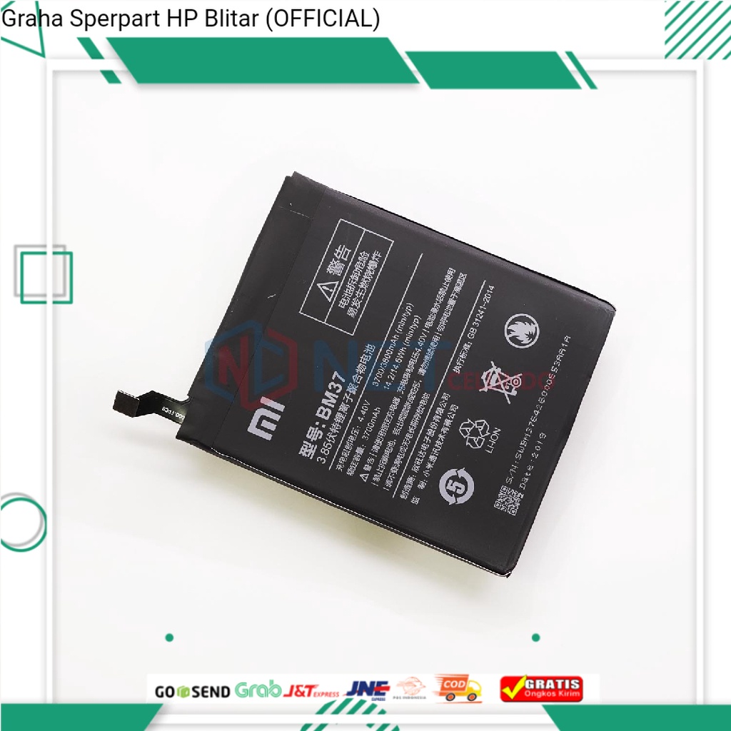 BATERAI XIAOMI MI 5 PLUS BM37 / BATRE XIAOMI MI 5 PLUS BM-37
