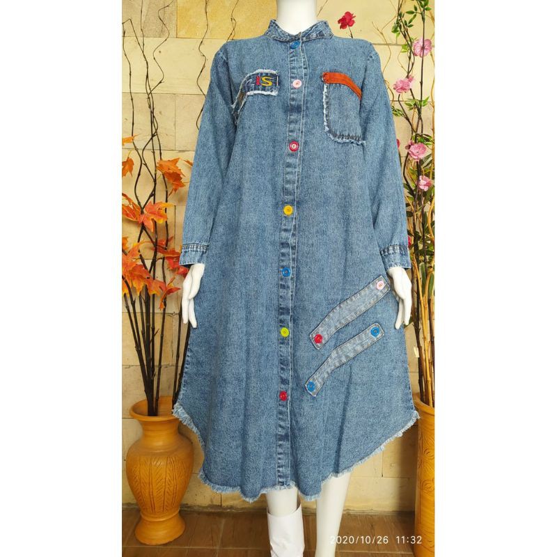 [ COD ] OA Baju Wanita Tunik Jeans Snow/Tunik jeans terbaru/tunik kekinian 2020/ terlaris 