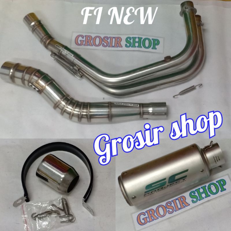 KNALPOT SC PROJECT NEW NINJA 250 FI - KNALPOT SC PROJET IMPORT NEW NINJA 250 FI FULL SYSTEM