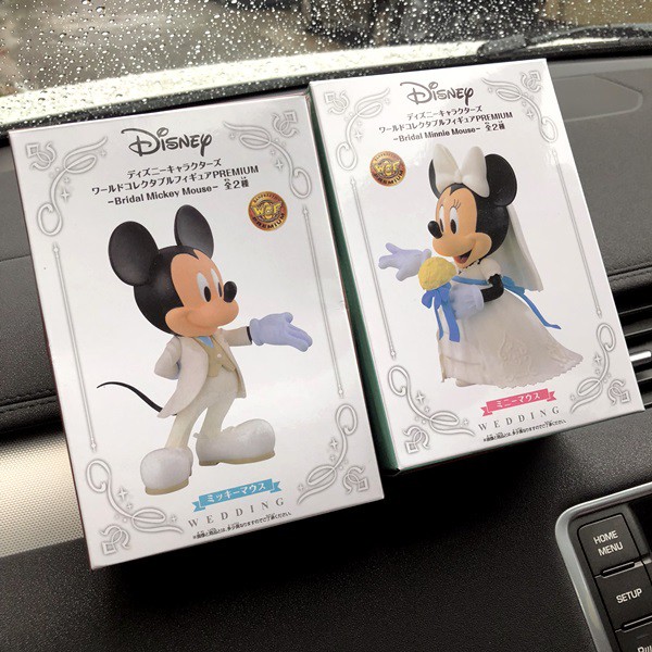 Pajangan Miniatur Figure Mickey Minnie Mouse WEDDING Series ORIGINAL DISNEY JAPAN LIMITED EDITION