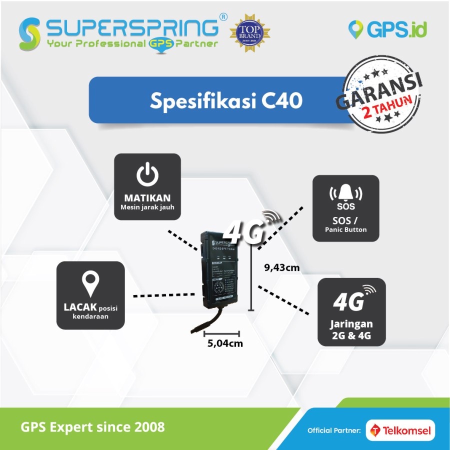 GPS TRACKER SUPERSPRING - SUPERSPRING C40