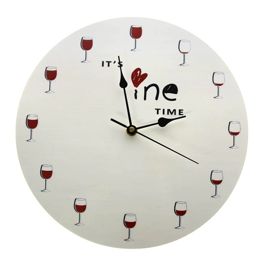 Free Ongkir Its Wine Time Wall Clock Alcohol Wine Glass Decorative Red Wine Clock Watch Liquor Shopee Indonesia