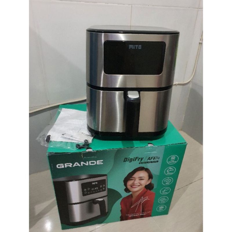 AIR FRYER PENGGORENGAN TANPA MINYAK AF10 AF 10 GRANDE MITO MITOCHIBA TOUCH SCREEN ORIGINAL GARANSI RESMI