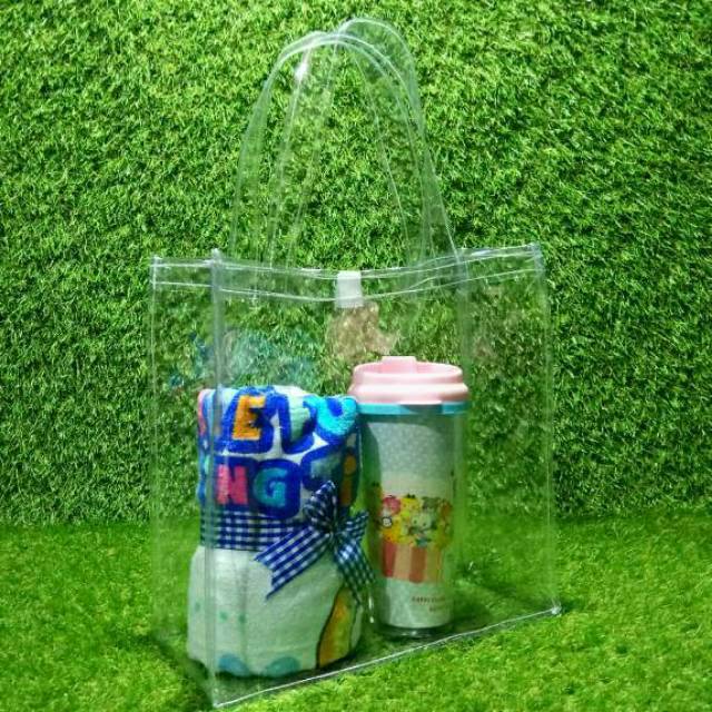 Totebag mika,totebag mika polos,tas transparan,tas mika, tas pvc,totebag transparan, transparan bag,