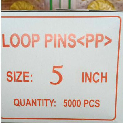 Loop Pin Senar/Lock String Pin/Tali Hangtag Plastik (5000 pcs)