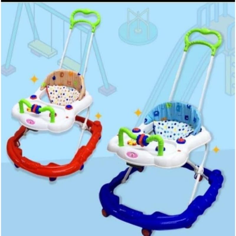Stroller murah dan Baby Walker Hokiku 817 mainan dan musik melody lengkap dengan dorongan
