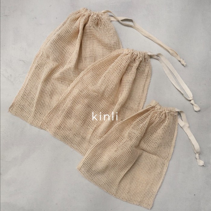 

✨ BISA COD ✨ cotton mesh bag biodegradable reusable grocery bag eco friendly pouch