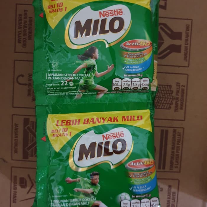 

Milo isi 12 Sachet @ 22 gr