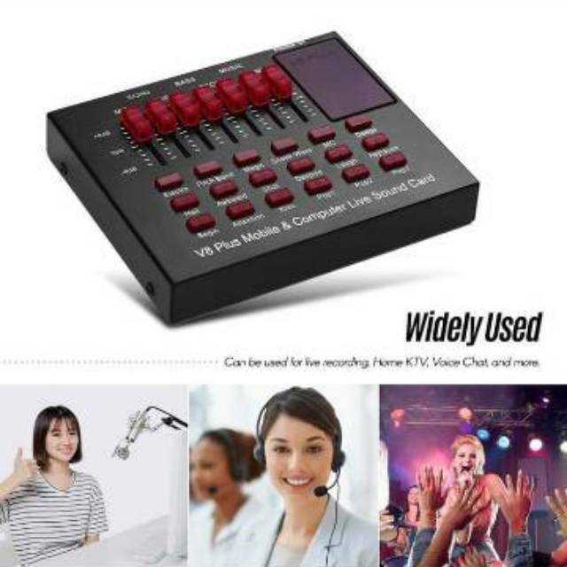 SOUNDCARD V8 PLUS / MIXER V8 PLUS / BLUETOOTH MIXER AUDIO V8 PLUS / SOUND CARD V8PLUS BROADCAST