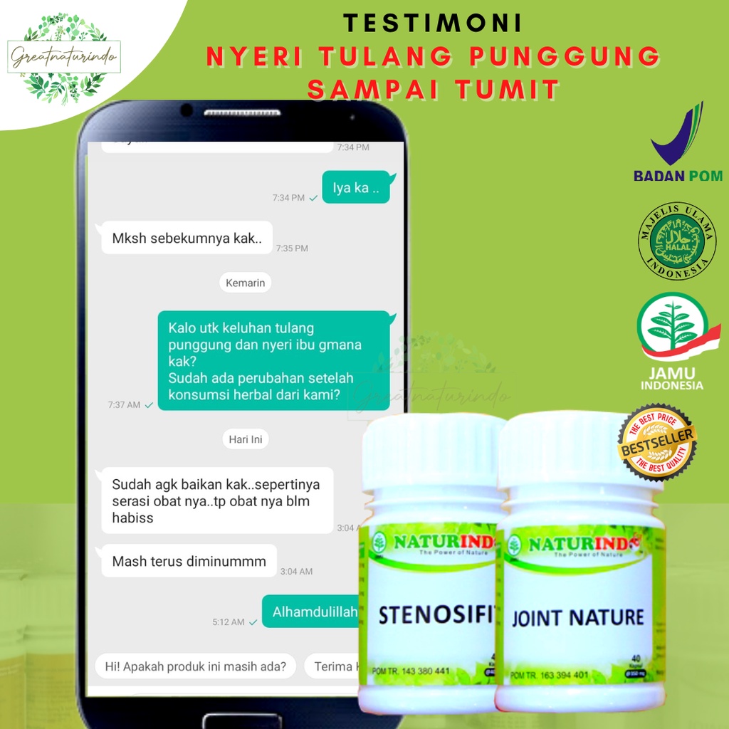 Obat nyeri sendi dan tulang pengapuran tulang lutut dan sakit sendi telapak kaki otot pegal linu osteoporosis belakang herbal paling ampuh Joint Nature