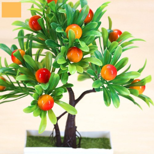 FYGALERYSURABAYA PT25 Pot Tanaman Hias Bunga Hias Plastik Pot Bongsai Artificial Flower Decoration